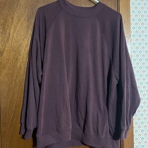 American Eagle Outfitters Women's Dark Purple Crew Neck Sweater